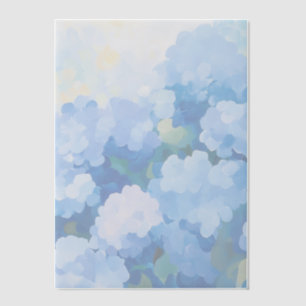Something Blue Hydrangeas Painting Wedding Vellum Invitations
