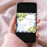 Something Blue Lemon Moroccan Tile Bridal Shower