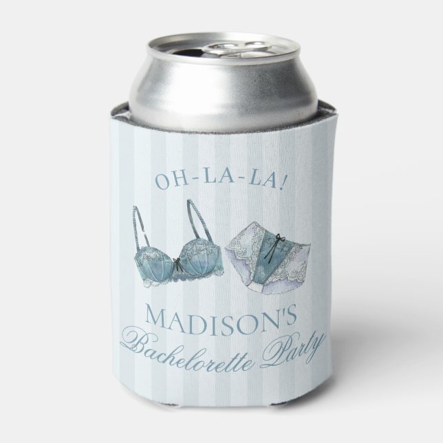 Something Blue Lingerie Bachelorette Party Favour Can Cooler (Can Front)