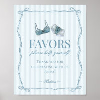 Something Blue Lingerie Bachelorette Party Favours