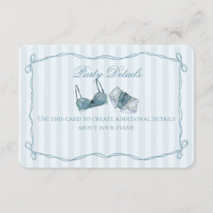 Something Blue Lingerie Shower Details Insert