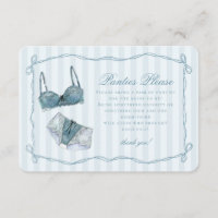 Something Blue Lingerie Shower Panties Please