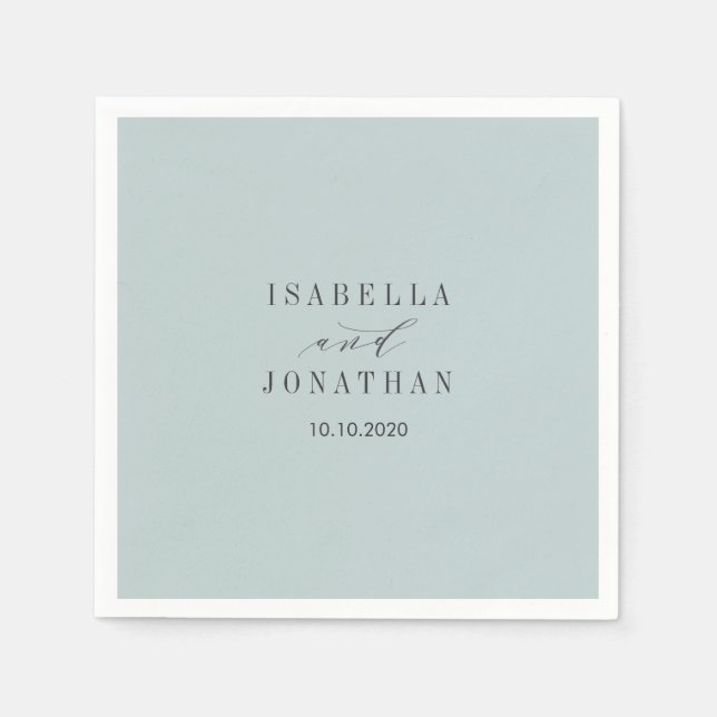Something Blue Monocolor wedding Custom Napkin (Front)