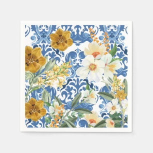 Something blue Navy blue Bridal Shower Welcome  Napkin