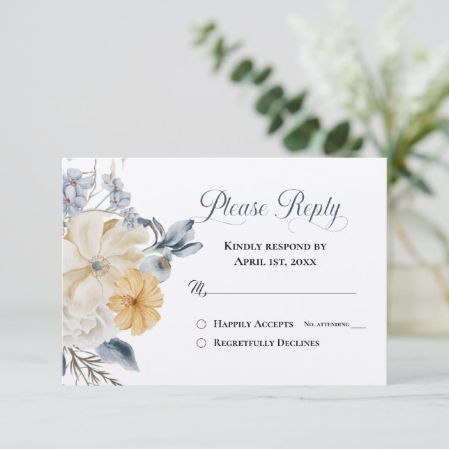 SOMETHING BLUE -Please Reply RSVP  (Standing Front)