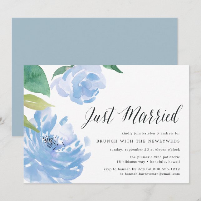 Something Blue | Post Wedding Brunch Invitation (Front/Back)