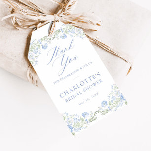 Something Blue Preppy Floral Bridal Shower Gift Tags