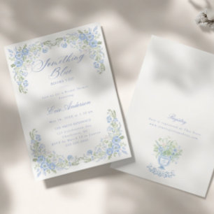 Something Blue Preppy Floral Bridal Shower Invitation