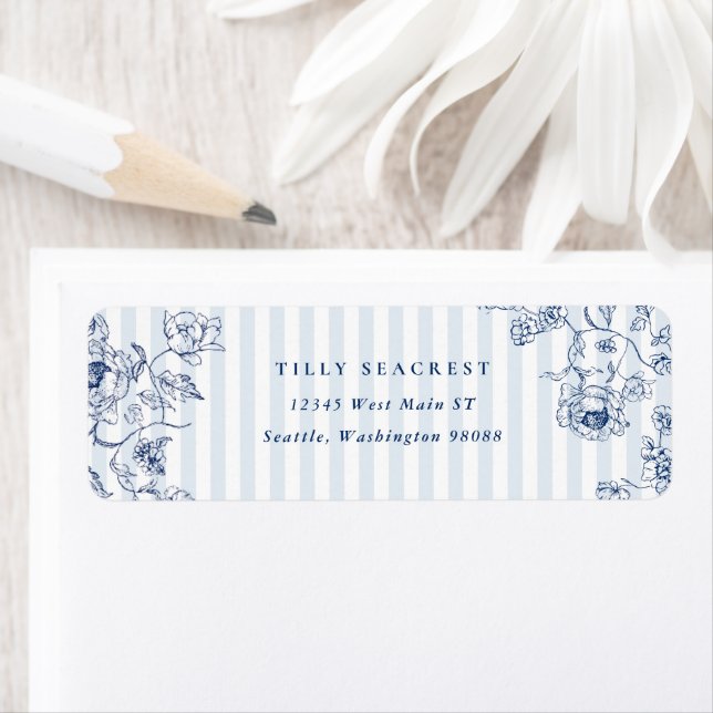 Something Blue Return Address Labels Sticker (Insitu)