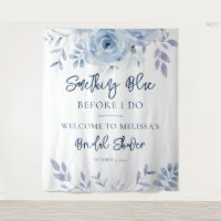Something Blue Script Bridal Shower