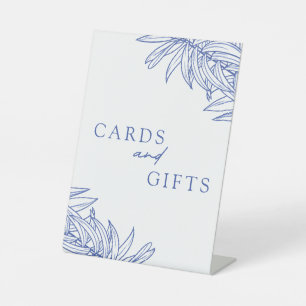 Something Blue Simple Botanical Cards and Gifts  Pedestal Sign