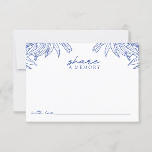 Something Blue Simple Botanical Share A Memory Thank You Card