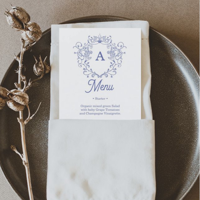 Something Blue Victorian Wedding Menu (Creator Uploaded)