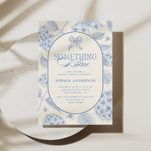 Something Blue Vintage Blue Bridal Shower Invitation