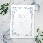 Something Blue Vintage Frame Elegant Bridal Brunch Invitation<br><div class="desc">Elegant vintage ornamental frame border design with stylish script in dusty blue colour,  simple and classic,  Great bridal brunch invitations for modern classic bridal shower,  luxe vintage wedding and simple formal wedding.
See all the matching pieces in collection.</div>