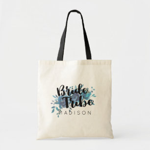Something Blue Watercolor Wedding Bride Tribe Tote Bag