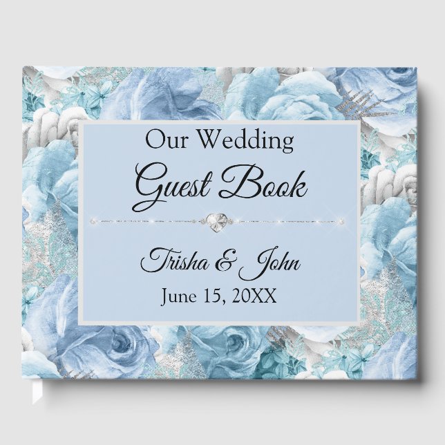 Something Blue Wedding Collection Guest Book (Front)