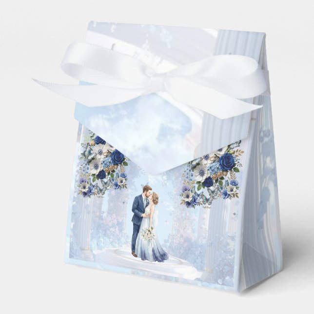 Something Blue Wedding Favor Box (Front Side)