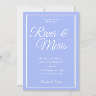 Something Blue Wedding Invitation