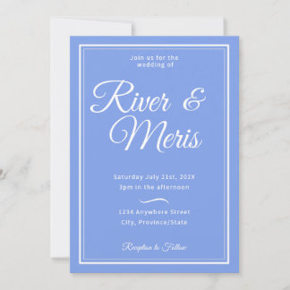 Something Blue Wedding Invitation