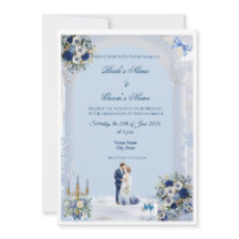 Something Blue Wedding Invitation Card
