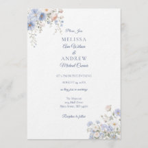 Something Blue Wedding Invitation Suite