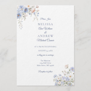 Something Blue Wedding Invitation Suite