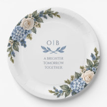 Something Blue Wedding Paper Plate