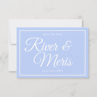 Something Blue Wedding Save The Date Card