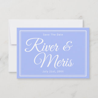 Something Blue Wedding Save The Date Card