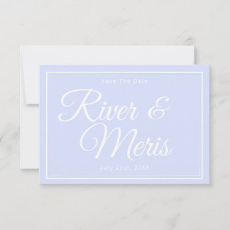 Something Blue Wedding Save The Date Card