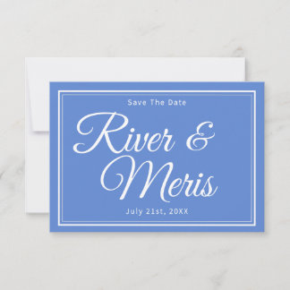 Something Blue Wedding Save The Date Card