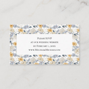  Something Blue Wedding Website RSVP Business Card