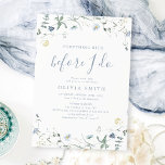 Something Blue Wildflower Boho Bridal Shower  Invitation<br><div class="desc">Elegant delicate watercolor wildflower design. Pastel palettes of soft yellow,  off white,  sage green,  dusty blue,  and botanical greenery,  simple and romantic. Great something blue floral bridal shower invitations for modern rustic party,  boho country garden party in spring and summer. 
See all the matching pieces in collection.</div>