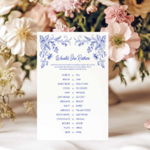 Something Blue Would she Rather Shower Game