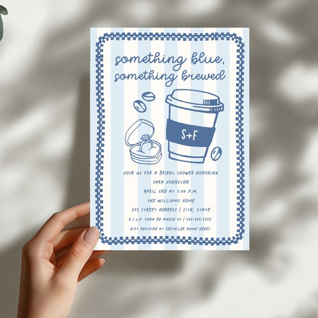 Something Brewed Coffee Bridal Shower Invitation (Creator Uploaded)