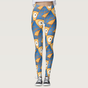 Something fishy! cute artsy blue/gold fish leggings
