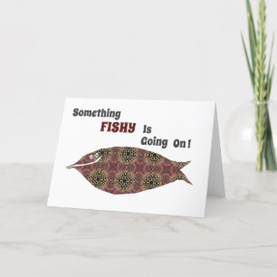 Something Fishy Is Going On Folded Thank You Card