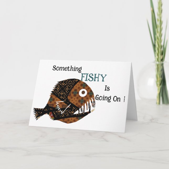 Something Fishy Is Going On  Thank You Card (Front)