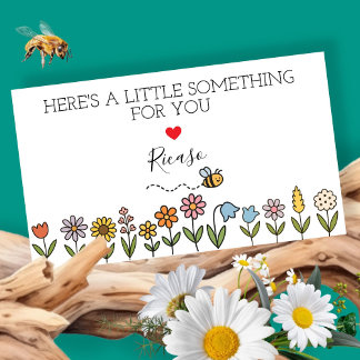 Something for You Bee on Flowers Personalised Gift Business Card