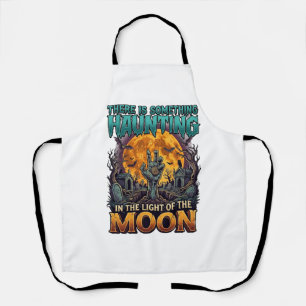 Something Haunting Moon Halloween Zombie Hand Grav Apron