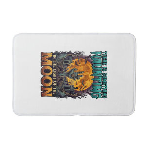 Something Haunting Moon Halloween Zombie Hand Grav Bath Mat