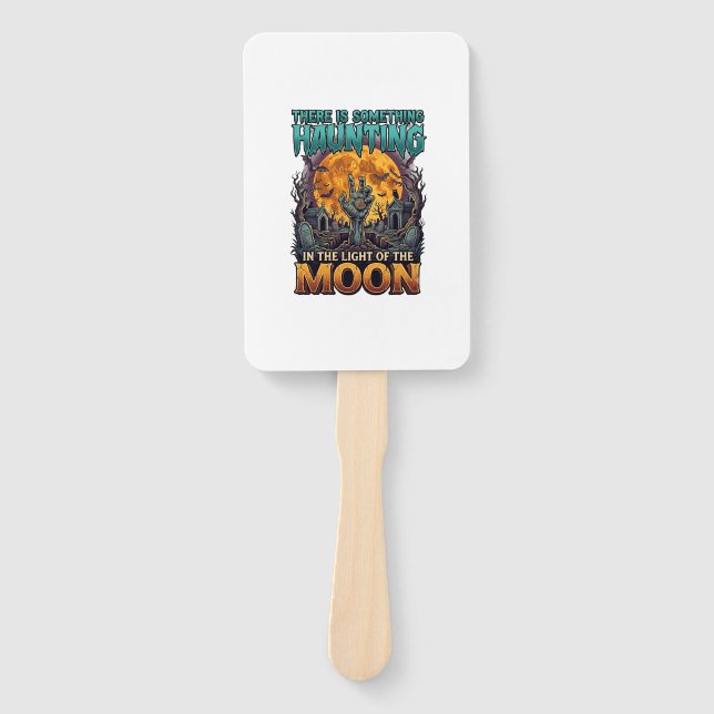 Something Haunting Moon Halloween Zombie Hand Grav Fan (Front)