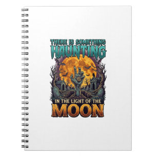 Something Haunting Moon Halloween Zombie Hand Grav Notebook