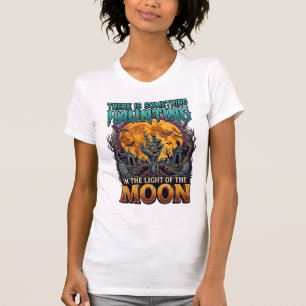 Something Haunting Moon Halloween Zombie Hand Grav T-Shirt