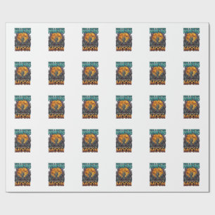 Something Haunting Moon Halloween Zombie Hand Grav Wrapping Paper