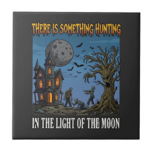 Something Hunting Light Moon Halloween Haunted Zom Tile