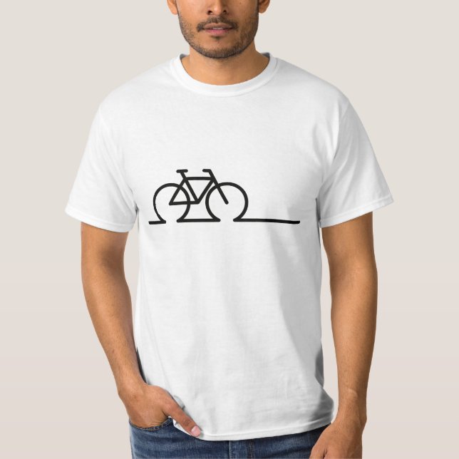 Something line drawing. E-bike race and MTB bicycl T-Shirt (Front)
