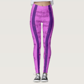 Something More Comfortable Purple Stripes Leggings
