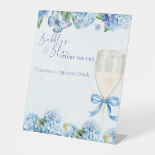 Something new before the I do Bar Menu Pedestal Sign